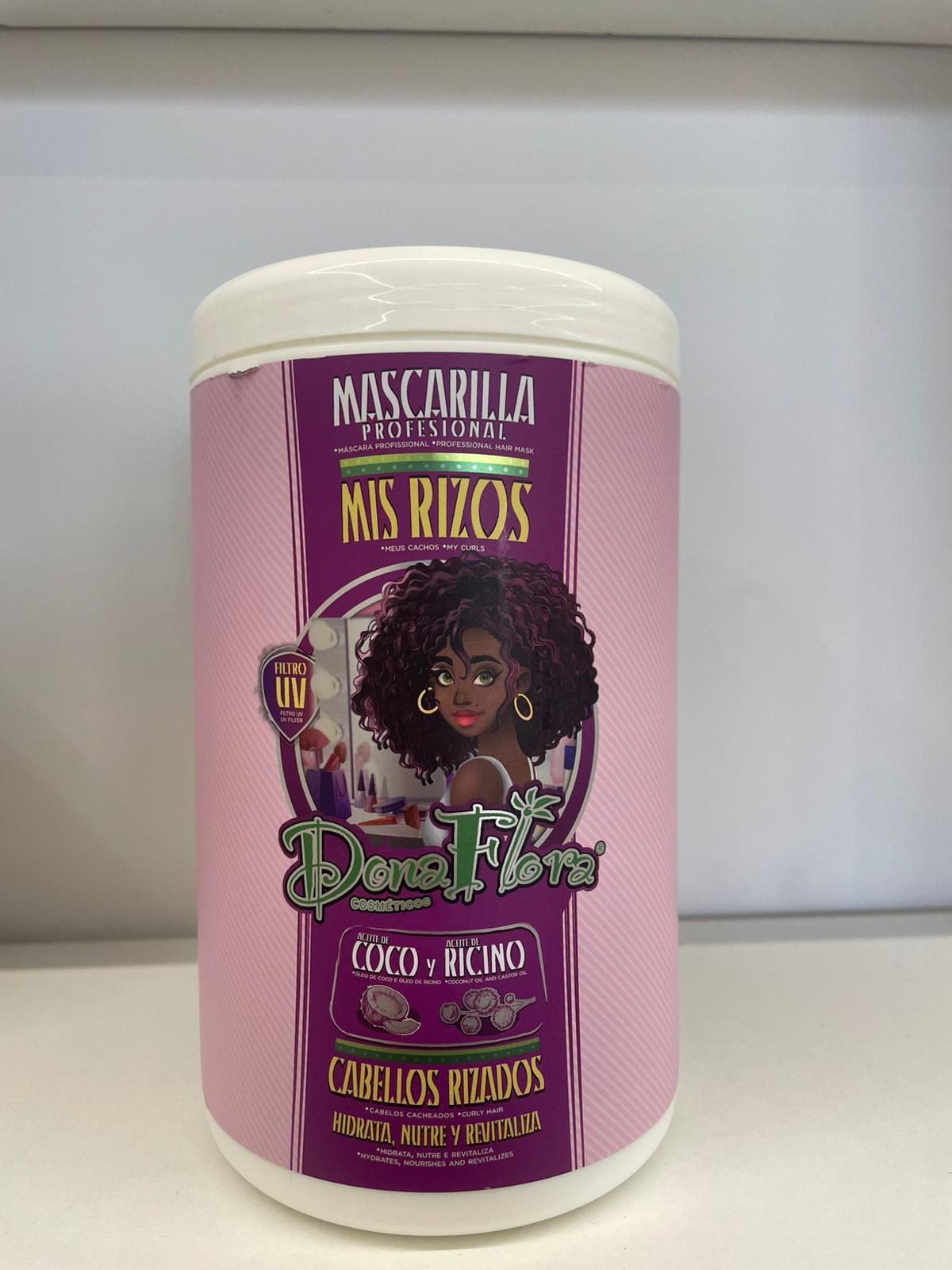 Mascarilla Mis Rizos, Cabellos Rizados 1000ml - Dona Flora
