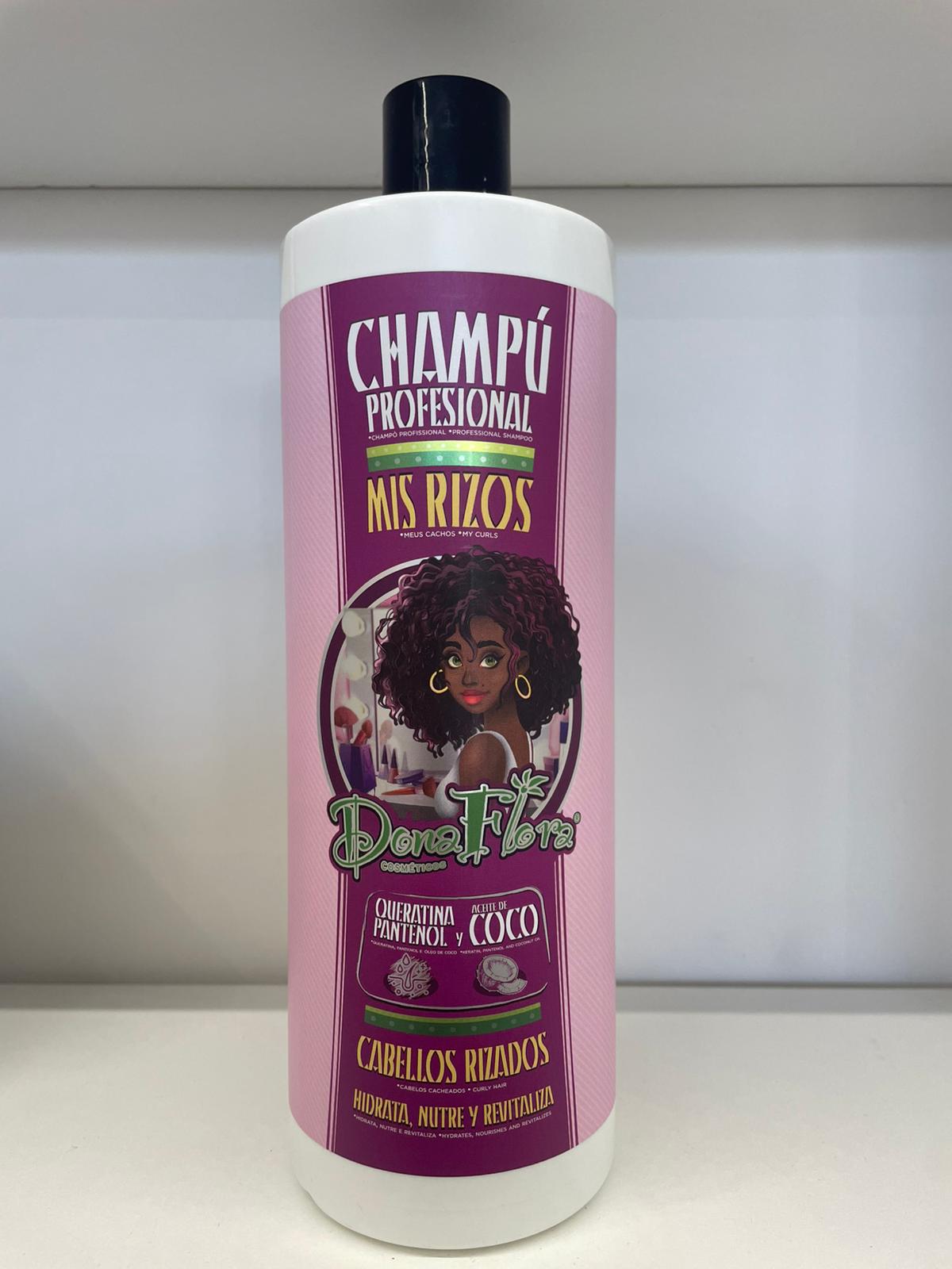 Champú Mis Rizos, Cabellos Rizados 1000ml - Dona Flora