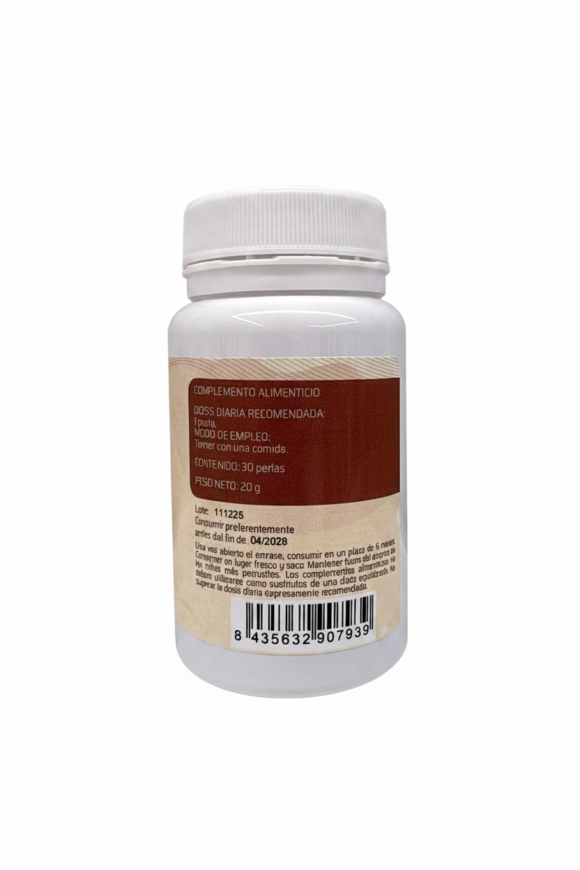 Ubiquinol - LRM con fondo blanco liso sin sombras
