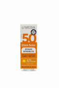 Stick Solar Facial SPF50 con fondo blanco