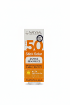 Stick Solar Facial SPF50 con fondo blanco