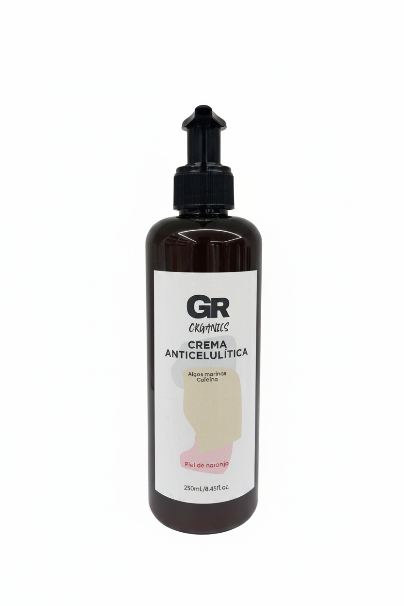 Crema Anticelulitica - GR ORGANICS con fondo blanco