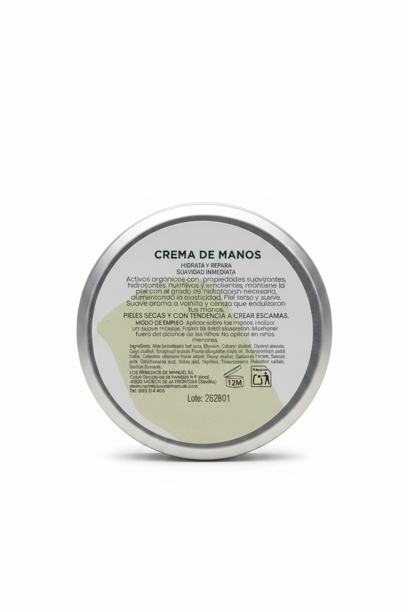 Crema de Manos - GR ORGANICS con fondo blanco