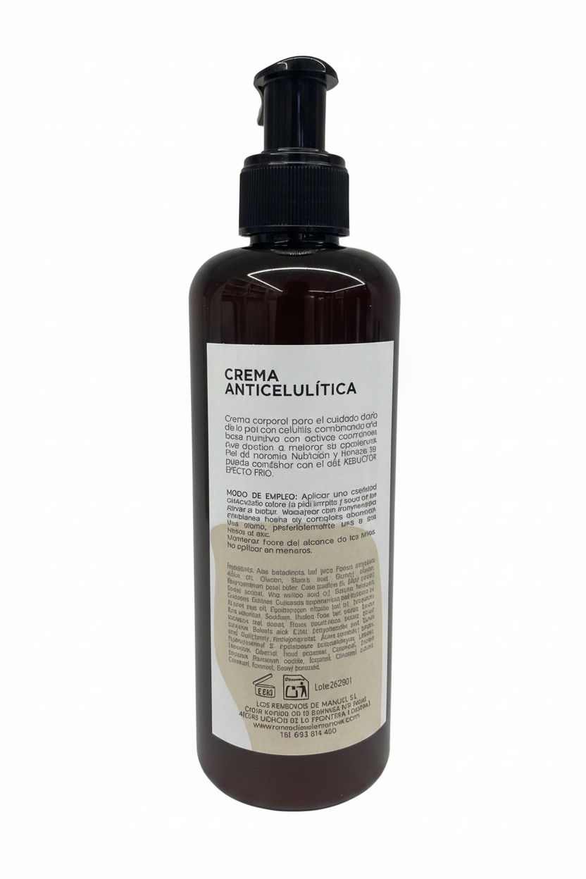 Crema Anticelulitica - GR ORGANICS con fondo blanco