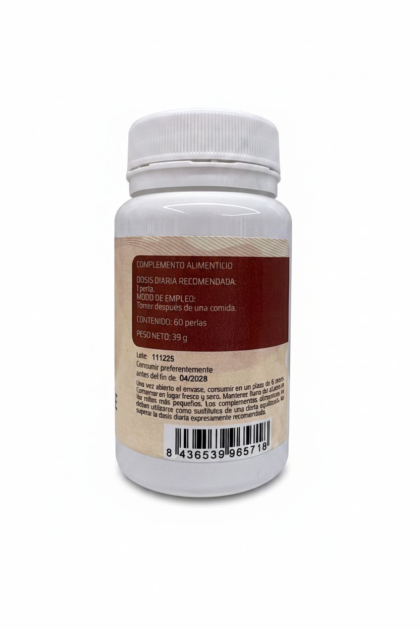 Vitamina E (Capsulas) - LRM con fondo blanco liso sin sombras