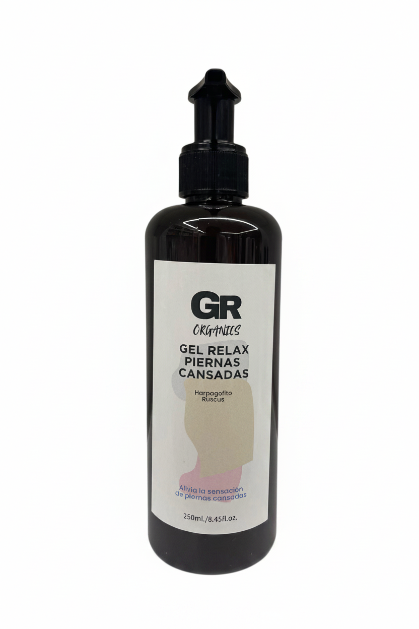 Gel Relax Piernas Cansadas - GR ORGANICS con fondo blanco