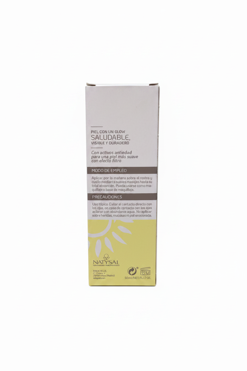 Crema Facial Efecto Glow - Natysal con fondo blanco