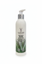 Body Milk aloe vera con fondo blanco