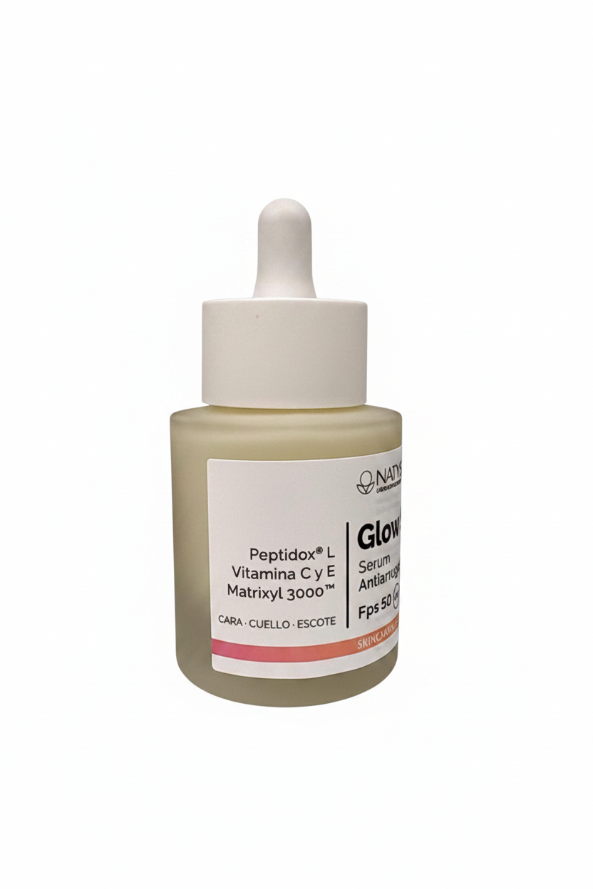 Serum Glow Skin FPS50 con fondo blanco, tercera imagen