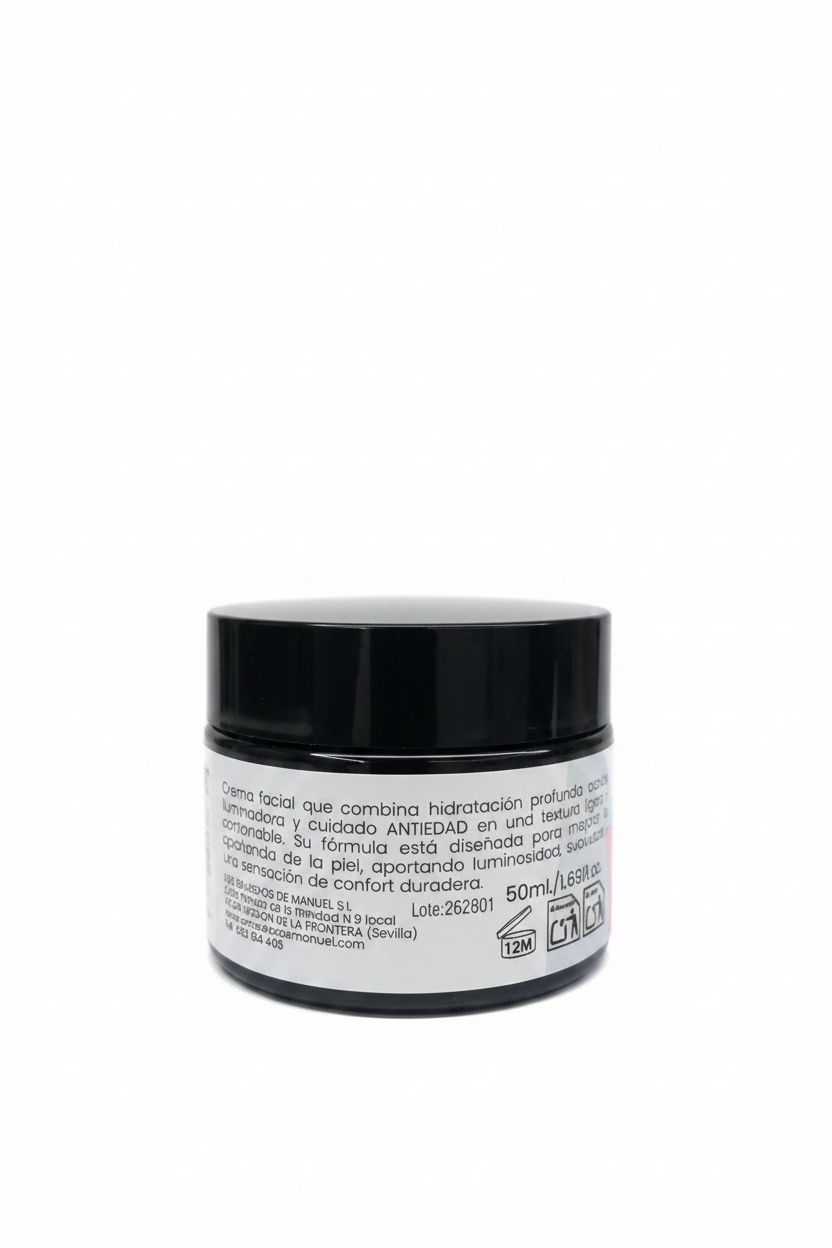Crema facial hidratante Antiedad - GR ORGANICS con fondo blanco